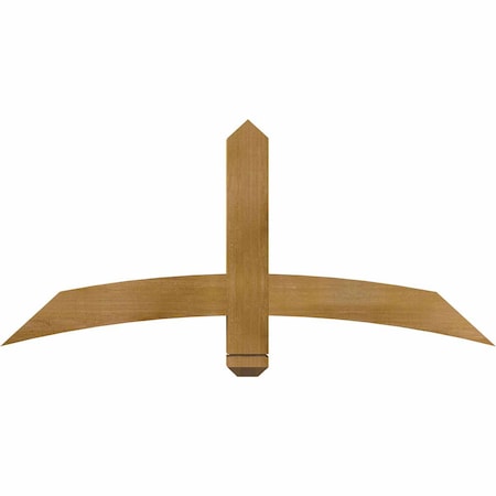 Ekena Millwork Bellingham Rough Sawn Timber Gable Bracket, Western Red Cedar, 48"W x 22"H x 4"D x 4"F, 11/12 Pitch GBW048X22X0404BEL00RWR
